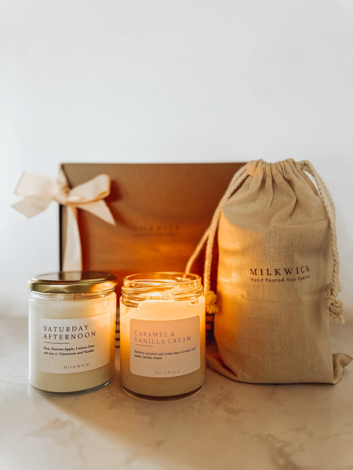 Gift Pack- 2 Large Candles with Card