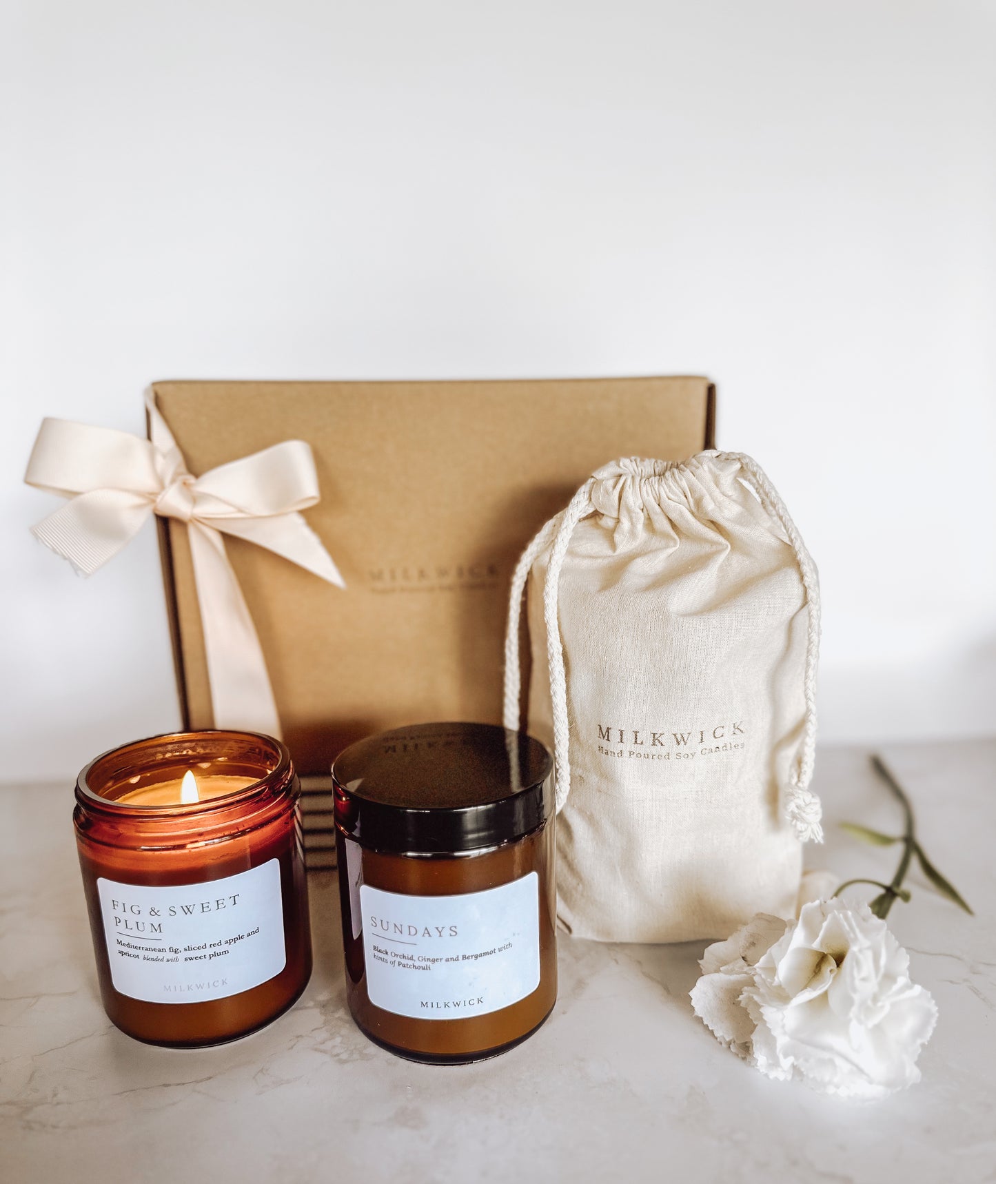 Gift Pack- 2 Large Candles with Card
