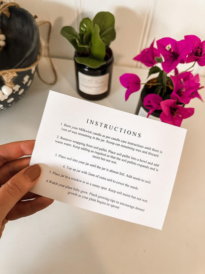 Valentine's Gift - Candle & Seedling Kit