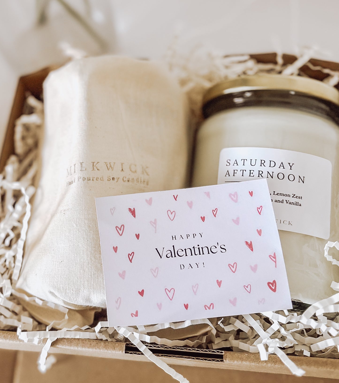 Valentine's Gift Pack- 2 Extra large candles with card