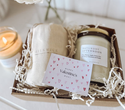 Valentine's Gift Pack- 2 Large Candles with Card